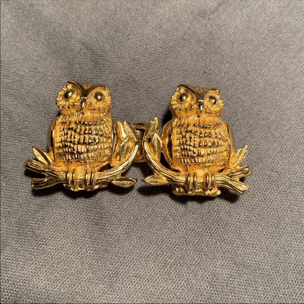 Vintage 1975 Double Belt Buckle Textured Gold